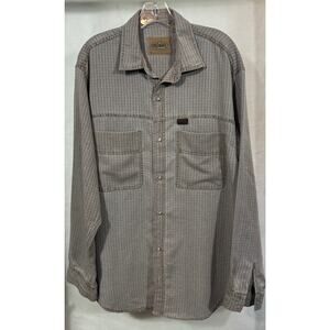 Gramicci Men’s Large Hemp Cotton Stripe Button Down Shirt USA Made